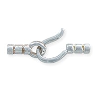 B&B Benbassat Hook and Eye Clasp 17x7mm Sterling Silver (Set)