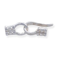 B&B Benbassat 2 Strand Hook and Eye 22x5mm Sterling Silver (Set)