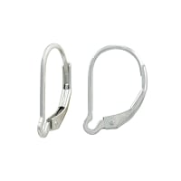 Lever Back Earring 15mm Sterling Silver (Pair)