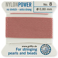 #8 Dark Pink Griffin Nylon Bead Cord (2 Meters)