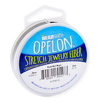 .7mm Black Opelon Stretch Bead Cord (25 Meters)