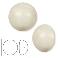 Swarovski Crystal Half-Drilled Pearl Cabochon 5817 10mm Cream (1-Pc)