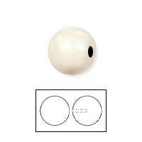 Swarovski Crystal Half Drilled Pearls 5818 6mm Creamrose (2-Pcs)