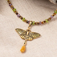 Luna Moth Necklace