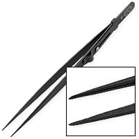 Black Allegro Locking Tweezers - Fine Point